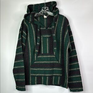 Earthbound Trading Green Baja Hoodie Size Medium